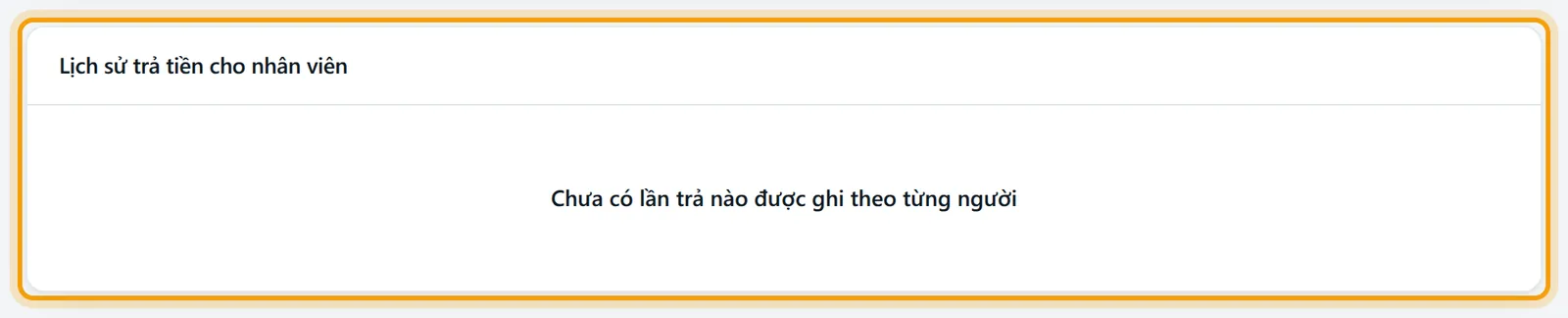 Khối Lịch sử trả tiền cho nhân viên