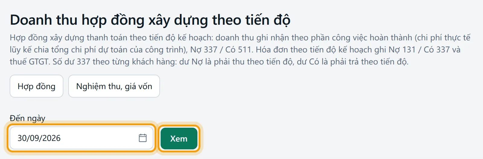 Ô Đến ngày 30/09/2026 và nút Xem được viền vàng